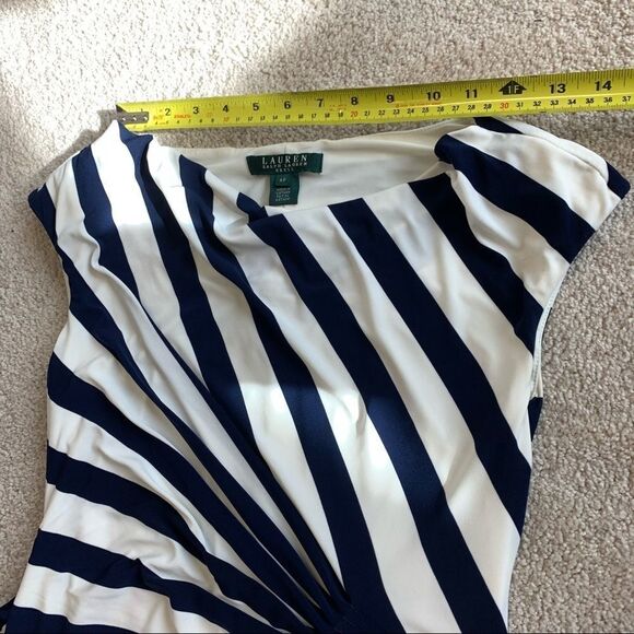 Lauren Ralph Lauren striped wrap tie dress Sz4P - Picture 8 of 10